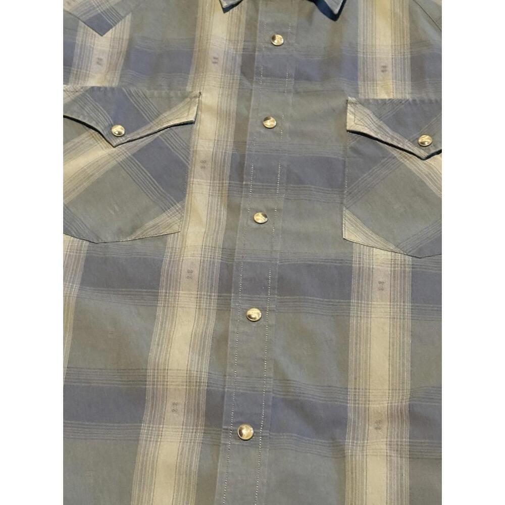 Pendleton Frontier Shirt Western Pearl Snap Men’s XXL Neutral Beige Plaid - Picture 3 of 9